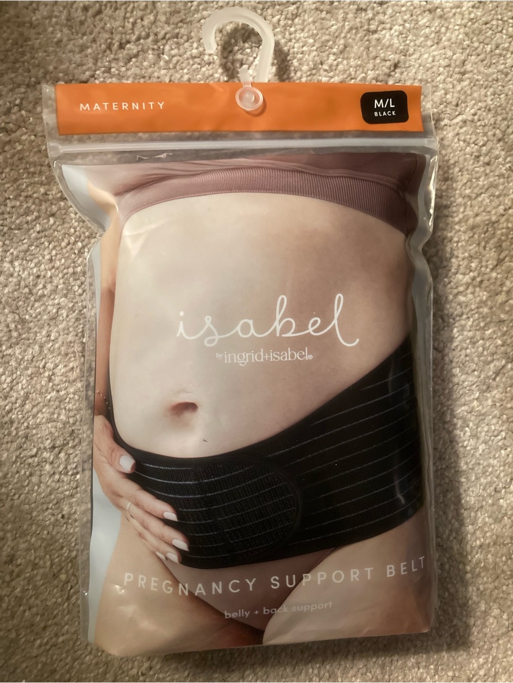 Ingrid & Isabel Pregnancy Support Belt – M/L Black – New